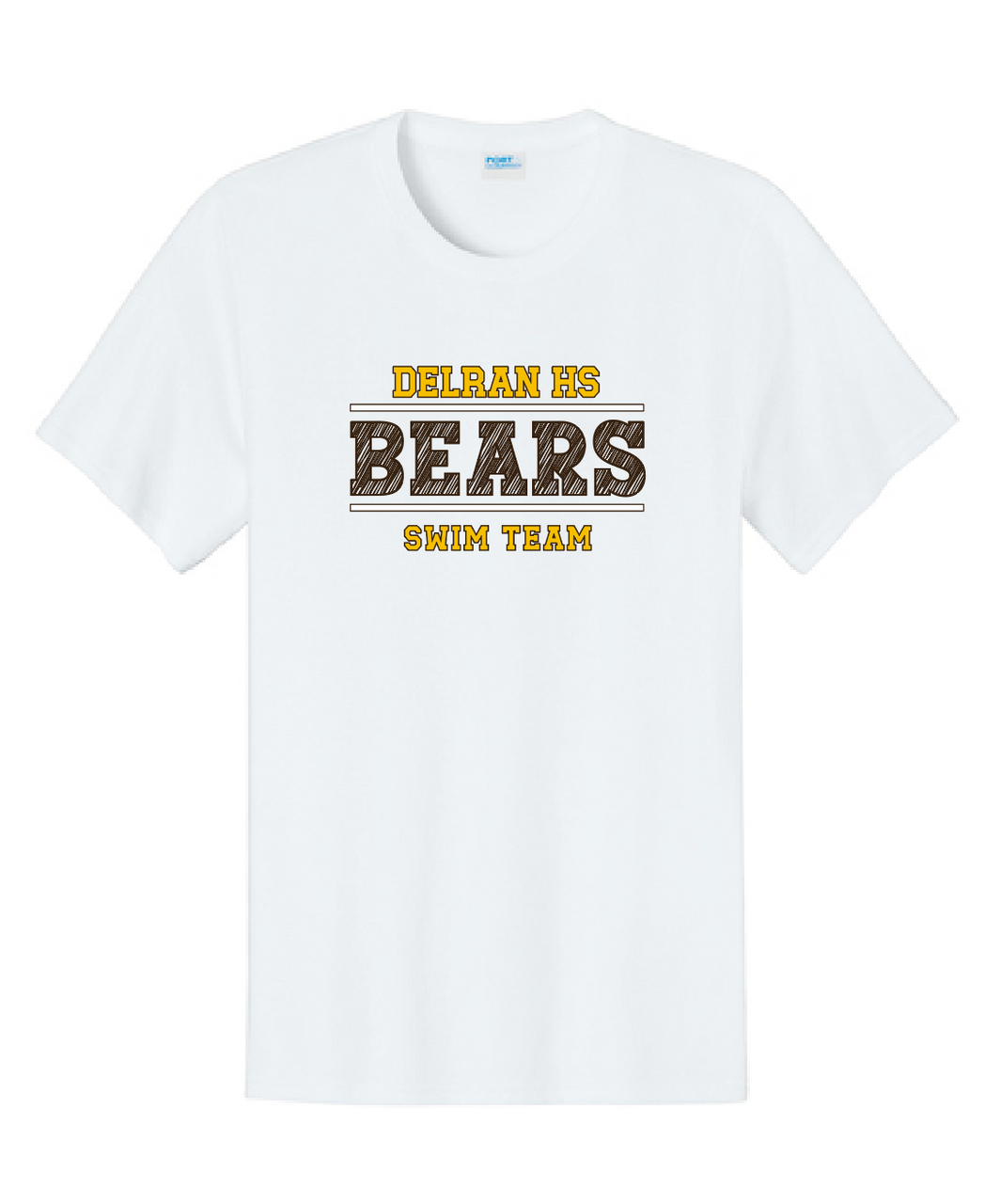 Unisex White T-Shirt – Delran Bears Swim Team - Image 3