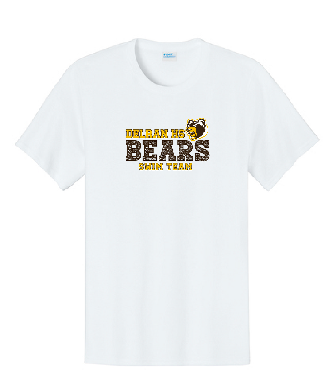 Unisex White T-Shirt – Delran Bears Swim Team - Image 8