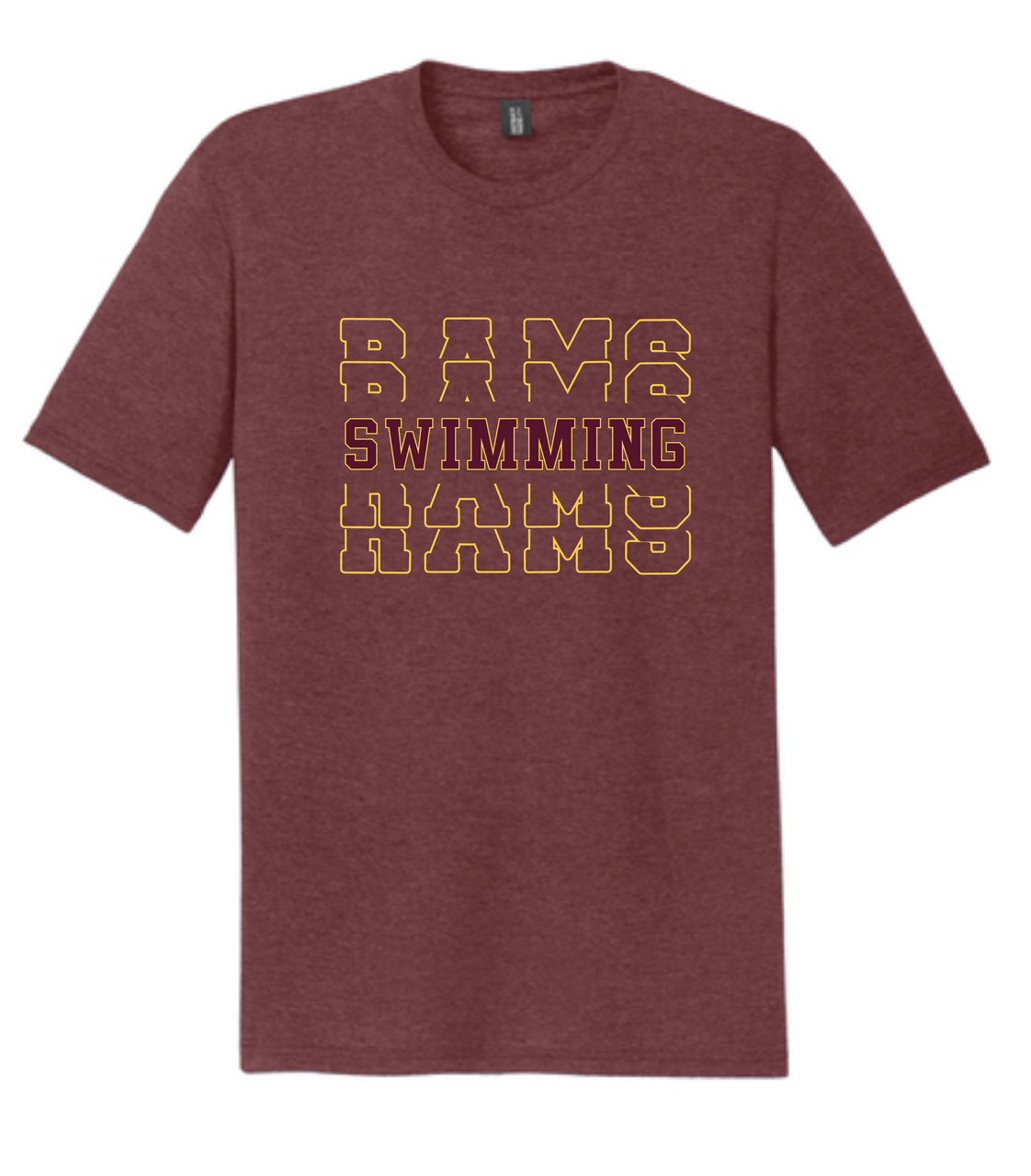 Gloucester Catholic Swim Team - Unisex Maroon T-Shirt - Image 3