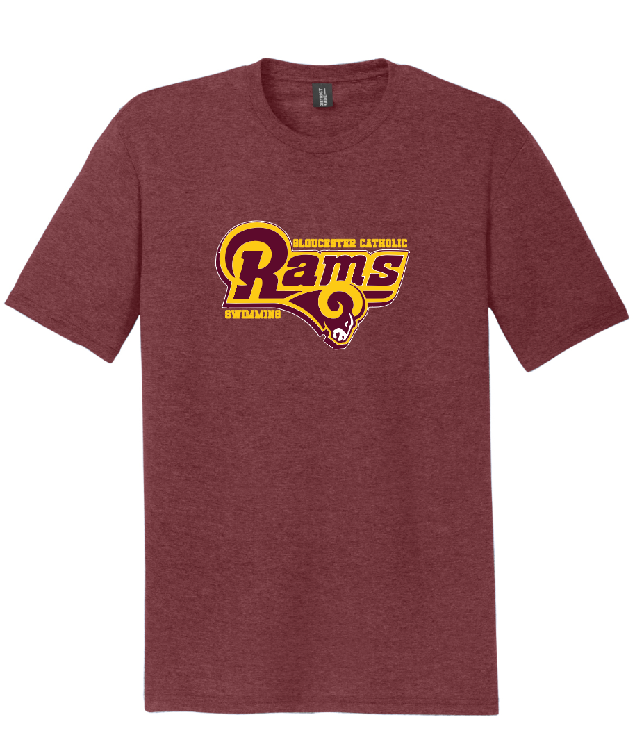 Gloucester Catholic Swim Team - Unisex Maroon T-Shirt - Image 4