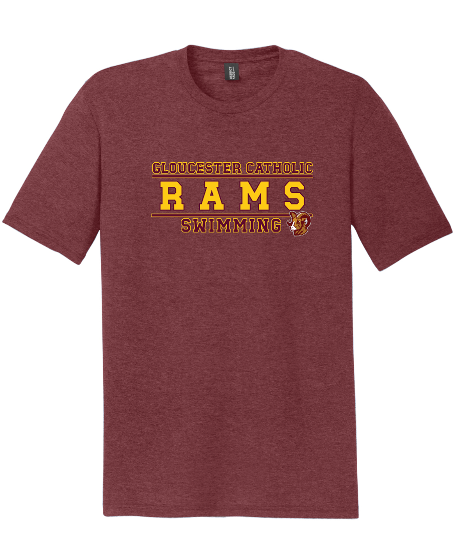 Gloucester Catholic Swim Team - Unisex Maroon T-Shirt