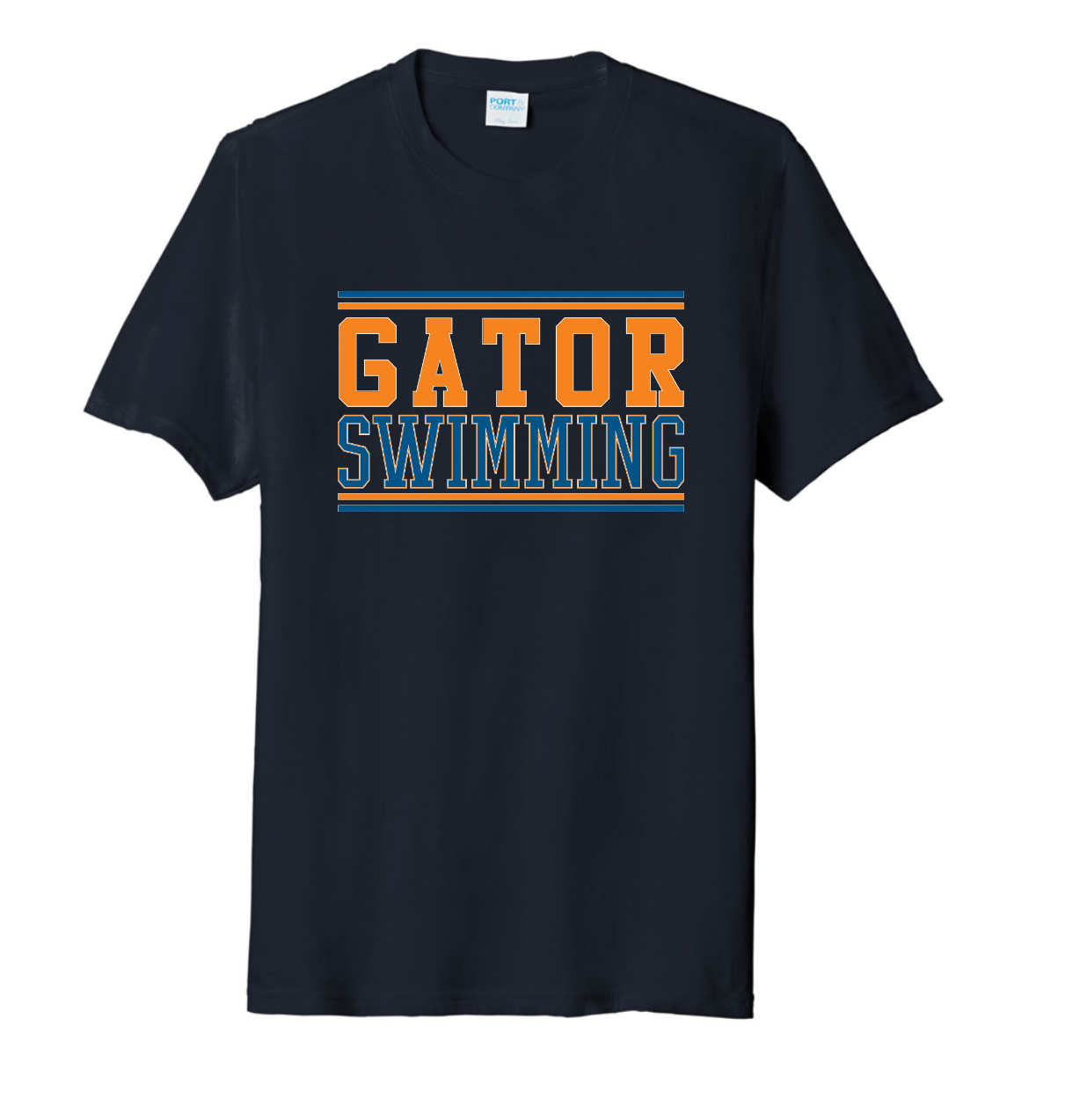 Show your SJAC pride with this ultra-soft navy triblend tee. Front of shirt says Gator Swimming. Perfect for swimmers, parents, and fans. Comfortable, durable, and meet-day ready. Order at Swim Stop.