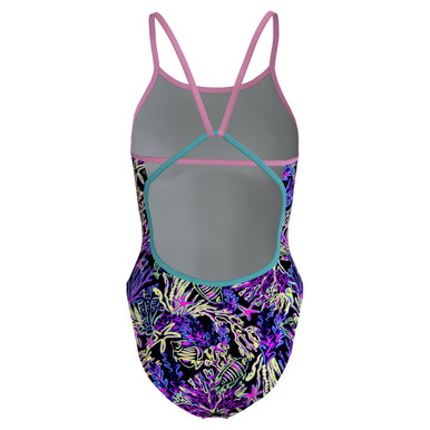 Speedo Women's Printed Tri Back- Electric Current - Candy Vibe - Image 2