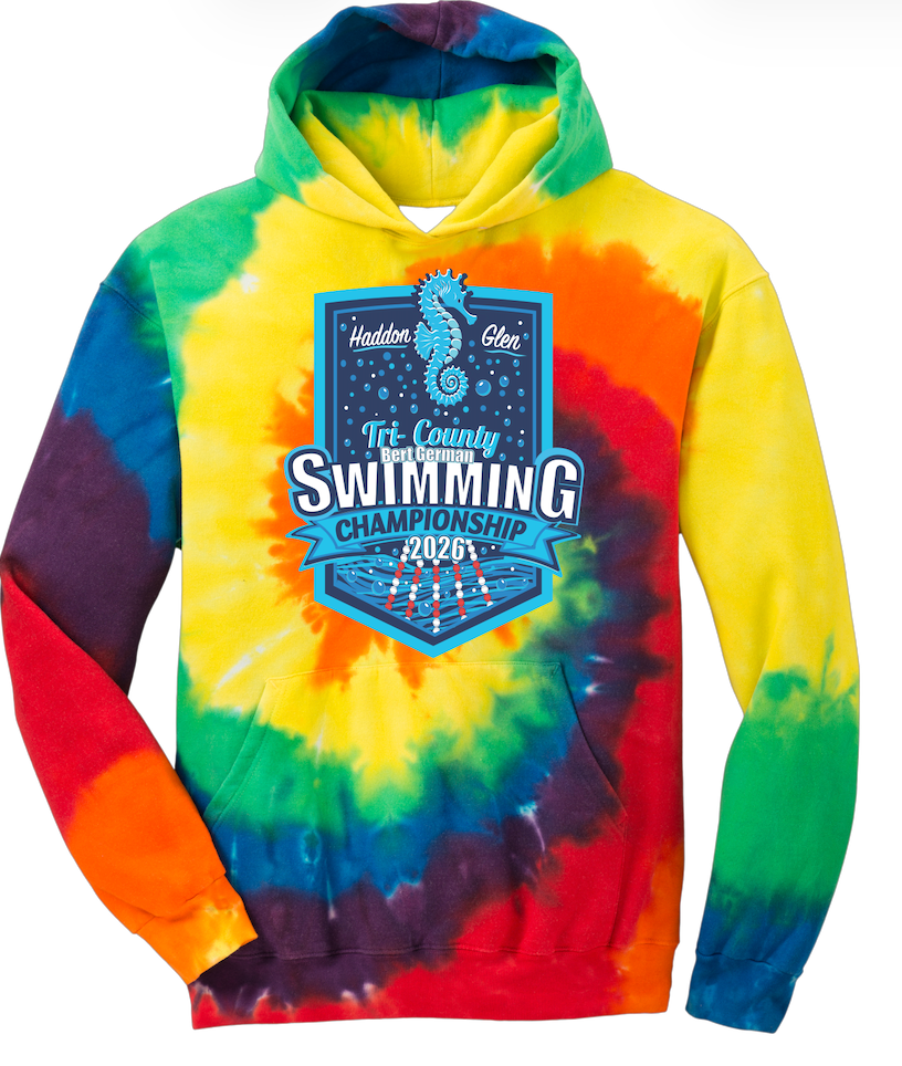 Tri-County 2026 Youth Tie-Dye Hoodie - Rainbow - Image 2